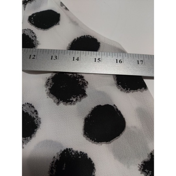 Black White Polka Dot Halter Neck Sleeveless Top Women's Size Medium - Picture 6 of 9